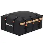 Car Roof Bag & Rooftop Cargo Carrier – 21 Cubic Feet Heavy Duty Bag, 100% Waterproof Excellent Military Quality Rooftop Car Bag - Fits All Cars with/Without Rack - 6 Door Hooks