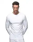 Abanderado Térmico Algodón de invierno, Camiseta Manga Larga Cuello Redondo Térmico para Hombre, Blanco, 52