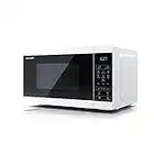 Sharp YC-MS02U-W White 800W 20L Capacity Microwave with 11 Power Power Levels