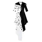 MYYBX Costume da Cruella Deville, Costume Regina Cattiva Costume da Crudelia Deville Per Vestire La Festa Di Carnevale Di Halloween Per Ragazza (Aldult-L)