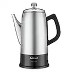 Cuisinart PRC-12 Classic 12-Cup Stainless-Steel Percolator, Black/Stainless