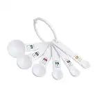 Fox Run 6-Piece Plastic Measuring Spoon Set White, 1.6 x 9 x 3 inches