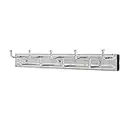 Rev-A-Shelf BRC-14CR 14-Inch Wall Mounted Pullout Closet Belt and Scarf Organization Rack Accessories Holder Hanger with 9 Hooks, Chrome