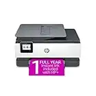 HP OfficeJet Pro 8034e Wireless Color All-in-One Printer with 1 Full Year Instant Ink,White