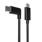 Easy Hood USB C Kabel 3M,USB C Ladekabel für Meta/Quest2 Link Zubehör, USB C auf USB C Kabel für VR-Geräte, Rechtwinkliger Typ-C Kabel 5Gbps Datenübertragung, 3A Schnellladekabel