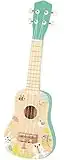 TOOKYLAND 4-String Wooden Ukulele Toy - Mini Guitar Pretend Musical Instrument, Ages 3+