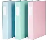 Pukka Pad A4 Pastel Ring Binders D-Ring - Blue, Pink, Teal - Pack 3