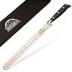 SpitJack Brisket Knife for Meat Carving and Smoked Meat and Turkey Slicing - Stainless Steel, Granton Edge, 11 Inch Blade, BBQ Competition Chef Series