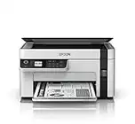 Epson EcoTank ET-M2120, Impresora Monocromo Multifunción con WiFi y Depósito de Tinta, Escaner/Copiadora/Impresora, Blanco