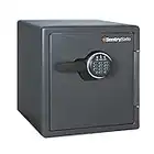 SentrySafe Fireproof Money Safe with Shelf and Impact Resistance, Ex: 17.8 x 16.3 x 19.3 in, Black