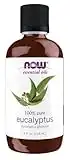 NOW Essential Oils, Eucalyptus Oil, Clarifying Aromatherapy Scent, Steam Distilled, 100% Pure, Vegan, Child Resistant Cap, 4-Ounce