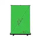 LUXBURG Green Screen - 150x200 cm, Professional Portable Collapsible Chroma Key Background for Photo, Video, Live Game, Virtual, Studio with Stand