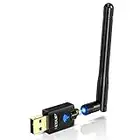 EDUP AC600Mbps USB WiFi Dongle, Dual Band WiFi Adapter with High Gain Antenna for PC/Desktop/Laptop, Supports Windows10/8.1/8/7/XP/Vista, Mac OS X 10.6-10.15