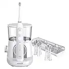 WaterPik Sonic-Fusion 2.0 Brush + Floss Electric Toothbrush with 1 base + 1 handle + 8 brush heads & covers + 1 travel case (White)