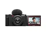 Sony ZV-1F Vlog Camera for Content Creators and Vloggers Black