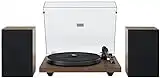 Crosley C62B-WA Belt-Drive 2-Speed Vinyl Bluetooth Turntable Record Player with Included Speakers and Anti-Skate, Walnut