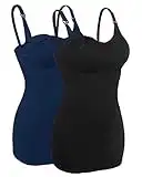 iLoveSIA Women's Nursing Tops Breastfeeding Maternity Bras 2Pack Black+Blue Size L Fit 36BCD 38A