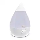Crane Ultrasonic Humidifiers for Bedroom and Office, 1 Gallon Cool Mist Air Humidifier for Large Room and Home, Humidifier Filters Optional, White