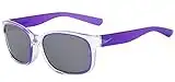 NIKE Unisex Kids SPIRIT EV0886 Sunglasses, Silver (Clear/Grape Gry Lens With/Sil), 51