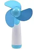 FAS1 Portable Fan Handheld Mini Fan AA Battery Powered Super Mute Cooling Fan for Home, Office and Travel - Battery Not Included - Blue