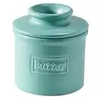 Butter Bell - The Original Butter Bell crock by L Tremain, a Countertop French Ceramic Butter Dish Keeper for Spreadable Butter, Café Matte Collection, Aqua