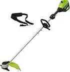 Greenworks 60V 40cm Decespugliatore Tagliabordi a Batteria senza Fili, Attaccamento Capace, Motore Brusless, 2 in 1, con filo e lama