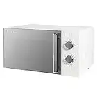 Russell Hobbs Honeycomb RHMM715 17 Litre 700W White Solo Manual Microwave with 5 Power Levels, Integrated Timer and Defrost Function (White)