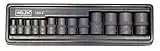 Welzh Werkzeug Socket Set E-Torx External Female Torx 13-Piece Set 1/4'' 3/8'' 1/2''Dr E4-E24 Impact Resistant