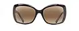 Maui Jim Women's Orchid Polarized Fashion Sunglasses, Tortoise w/Peacock/HCL® Bronze, Medium