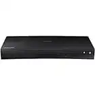 SAMSUNG Blu-ray DVD Disc Player with Built-in Wi-Fi 1080p & Full HD Upconversion, Plays Blu-ray Discs, DVDs & CDs, Plus CubeCable 6Ft High Speed HDMI Cable, Black Finish (Renewed)