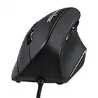 Perixx PERIMICE-515, Ergonomico mouse verticale - con cavo - 1600 dpi - mano destra - Natural Ergonomic design verticale