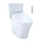 TOTO MW4463046CEMG#01 WASHLET+ Aquia IV Two-Piece Elongated Dual Flush 1.28 and 0.8 GPF Toilet with S500e Electric Bidet Seat, Cotton White