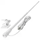 HYS VHF Marine Antenna Waterproof 3DBI 43.3inch Fiberglass Antennas W/22.9ft(7m) RG58 Low Loss Premium Coaxial Cable with PL259/ Built-in to Nylon Ratchet Mount