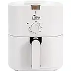 Air Fryer Oven, Uten White 4L Manual Air Fryers with Rapid Air Circulation, 30 Minute Timer and Adjustable Temperature Control with Recipe, 1500W