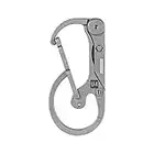 RovyVon U4 Titanium Carabiner Keychain Clip with Folding Pocket Knife