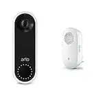 Arlo Video Doorbell Security Camera, HD Video, 2-Way Audio, AVD1001 & Certified Accessory, Audible Alerts, Built-in Siren, Customisable Melody, Connections Direct to Wi-Fi, AC2001