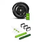 irobot Aspirateur Robot connecté Roomba® e6192(2 extracteurs en Caoutchouc Multi-Surfaces-Idéal pour Les Animaux -Compatible Assistants vocaux) et Accessoires Officiel:kit d'entretien Complet