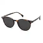 SOJOS Small Round Classic Polarized Sunglasses for Women Vintage Style UV400 Lens MAY SJ2113 with Tortoise Frame/Grey Lens