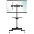 BONTEC Soporte TV Pie, Soporte TV Suelo para Televisor de 23-60 Pulgadas Plasma/LCD/LED, Soporte TV Ruedas de Inclinación Altura Ajustable MAX Vesa 400x400mm, hasta 25KG