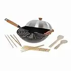 Joyce Chen 22-9938, Pro Chef 14 Inch 10 Piece Excalibur Non-Stick Wok Set