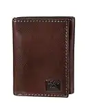 Levi's Men's Trifold Wallet-Sleek and Slim Includes Id Window and Credit Card Holder, Brown Stitch, One Size