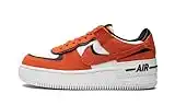 Nike Women's AF1 Shadow Basketball Shoes, Rush Orange/Black-guava Ice, 7