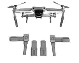 Tineer Pignons d'atterrissage à rehaussement Pliables, Conception de Boucle, Remplacement du Paquet de Pieds de Jambes d'extension Stables étendues pour Accessoire de Drone DJI Mavic Air 2