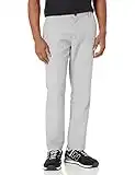 Amazon Essentials Pantalon Habillé sans Pince Coupe Ajustée Homme, Gris Clair, 34W / 32L