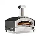 Hans Grill Paquete de horno de pizza con cáscara de pizza, funda de transporte y regulador de gas, horno portátil de gas al aire libre, termómetro integrado para cocinar al aire libre al aire libre