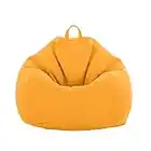 Puff Pera sin Relleno para Adultos y Niños, Chickwin Exterior y Interior Bean Bag Bolsa de Frijol para Silla Tumbona Perezosa Funda para Sillón Cubierta de Sillón (Jengibre,S)