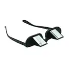 Asnlove Lazy Readers Lazy Glasses Horizontal Glasses Relax Glasses in Black Non-Magnetic Creative 90 Degree Angle Bed Prism Spectacles Glasses Read in Bed While Lying Flat (Overall width: about 150mm, Frame height: 30mm, Bridge: 18mm,Temple length : about 145mm)