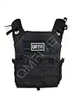 QMFIVE JPC Giubbino tattico Plate Carrier, Piastra di Supporto per Airsoft Paintball CS (BK)