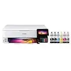 Epson EcoTank Photo ET-8550 Wireless Wide-Format All-in-One Supertank Printer with Scanner, Copier, Ethernet and 4.3-inch Color Touchscreen, Large, White