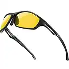 Bloomoak Lunettes de Conduite de Nuit- Verres Jaune Polarisés Lentille, Lunettes de Vision Nocturne Anti-Reflets Protection UV400 Réduction de la Fatigue Oculaire et des Maux de Tête